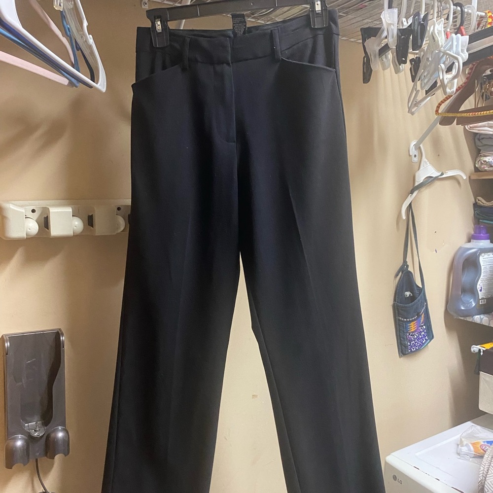 Black Trousers with Textured Fabric and Regular Fit